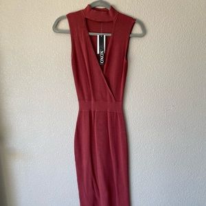 NWT! XOXO Women’s rose pink sweater dress size small.